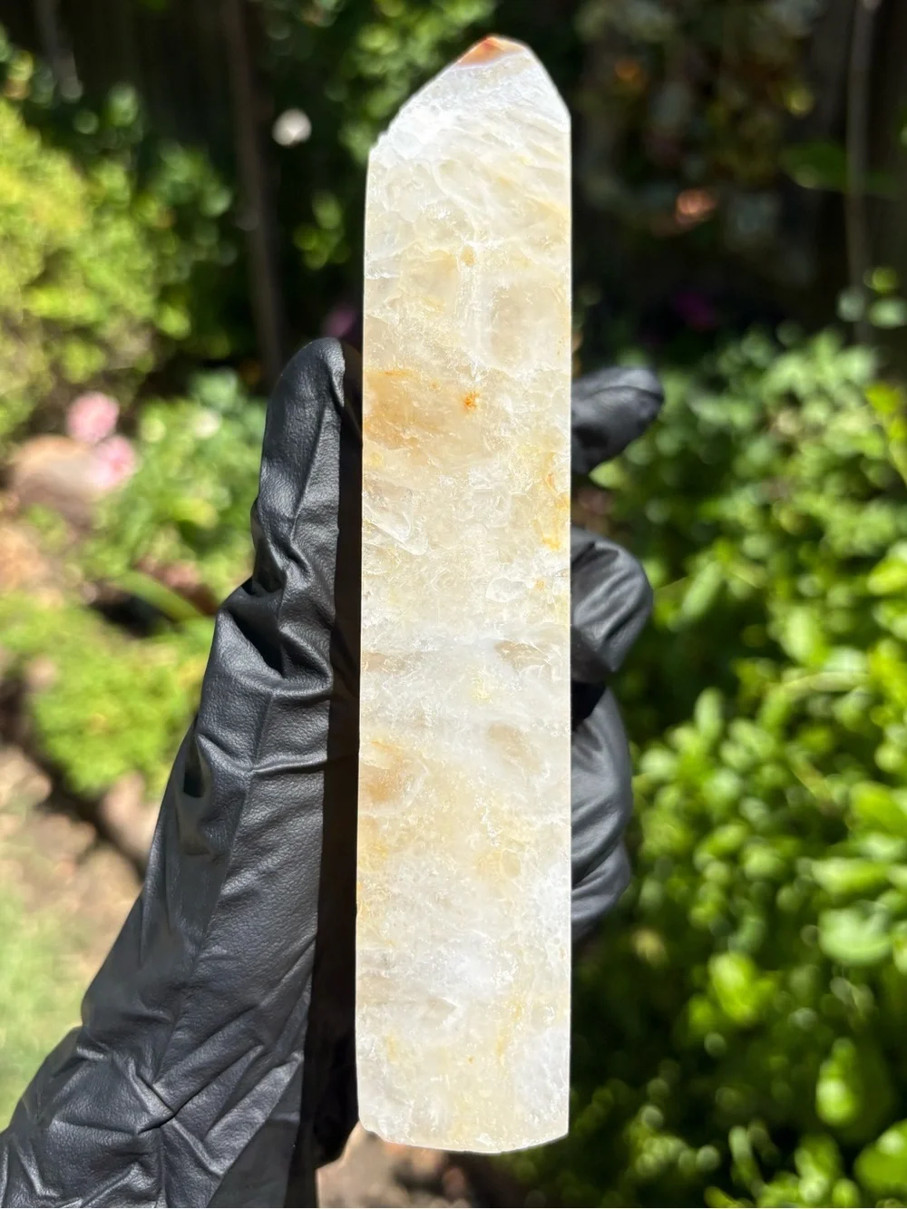 1.48 Pounds - Druzy Quartz x Chalcedony Large Crystal Tower with Imperfections